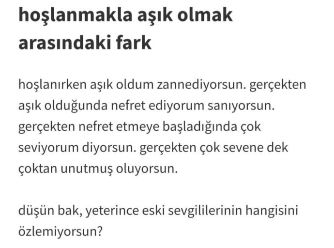 Hoşlanmakla aşık olmak arasindaki fark nedir?