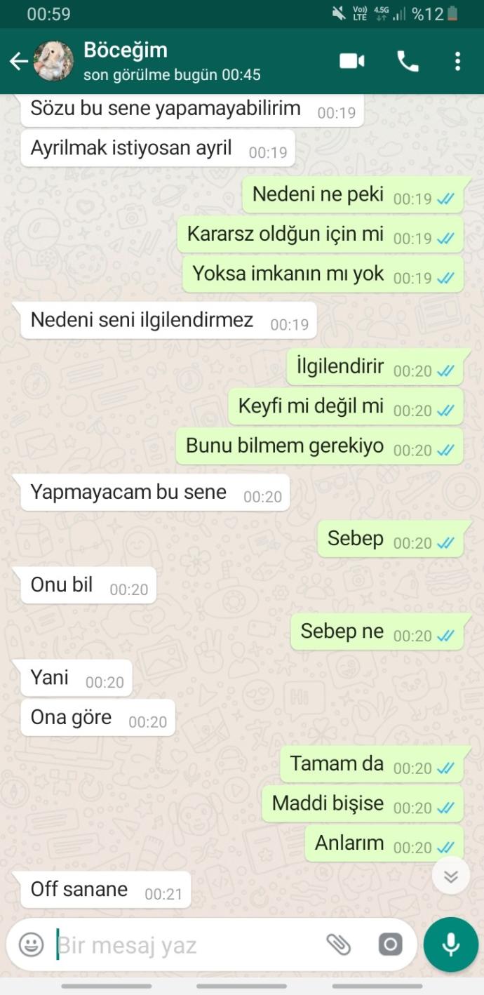 Sevgilime çok büyük yanlış yaptım?