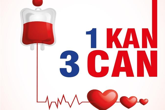 Bağışlanan her kan kurtarılan üç candır, kan veriyor musunuz?