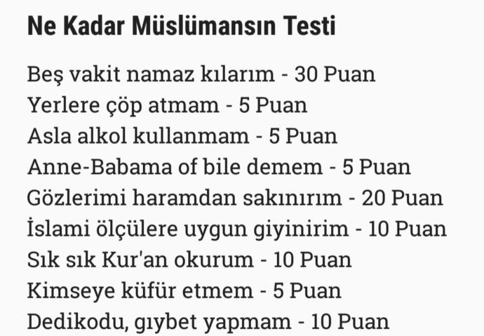 Siz ne kadar müslümansınız?