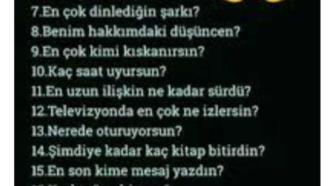 Değişiklik yapalım mı? Nokta koy resimdeki sorulardan birini soracağım ?