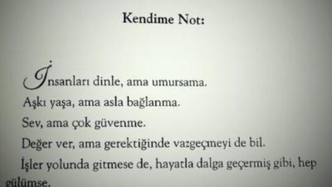 Her şeyden önce kendini sev! Kendine bir tavsiye verecek olsan bu ne olurdu?