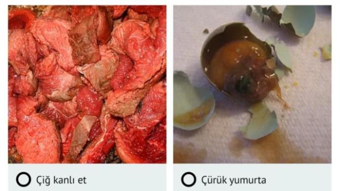 Çürük yumurta mı, kanlı çiğ et mi?