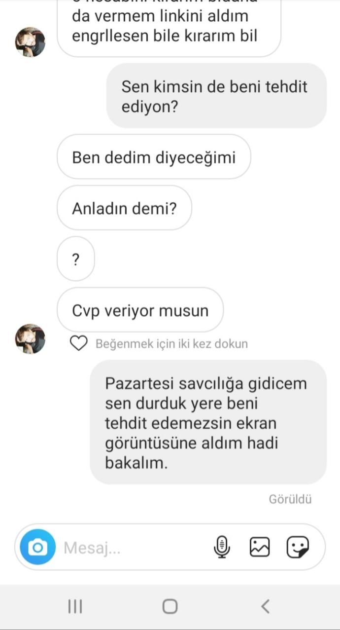Bu kişi benimle konuşmak istiyor ben istemiyorum mesajlar altta instagramı dondurdum acaba çalabilir mı?