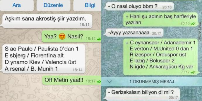 Size akrostiş yazmamı ister misiniz?