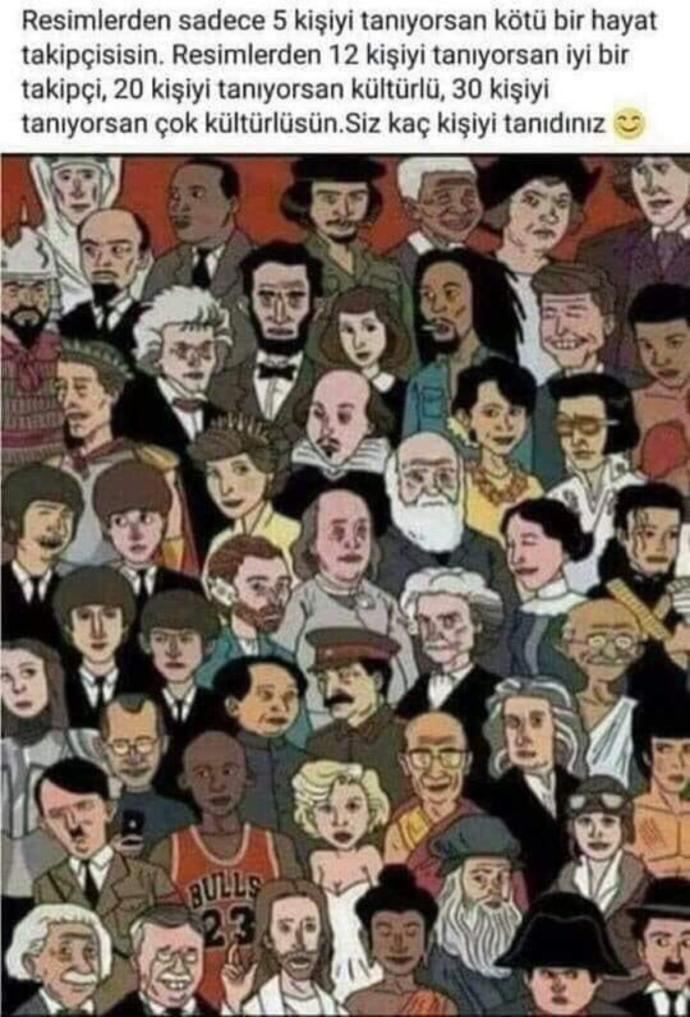 Resimdeki kaç kişiyi tanıyorsunuz?