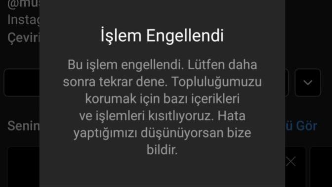 Instagram "işlem engellendi" hatası nasıl çözülür?