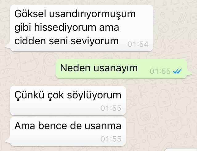 Bana bunları diyen biri beni neden aldatmış olabilir 🙄?
