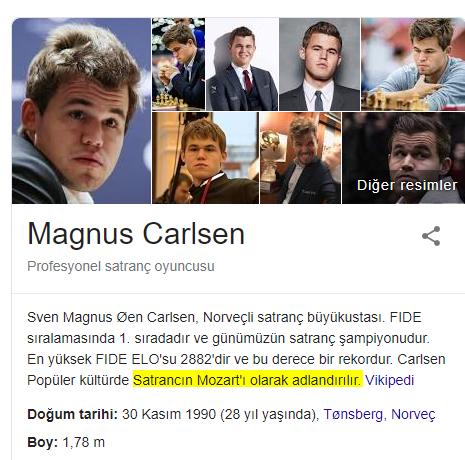 Satranç dahisi Magnus Carlseni tanıyor musunuz?