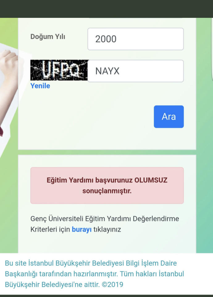 İstanbul Büyükşehir Belediyesi'nden burs alan var mı? 