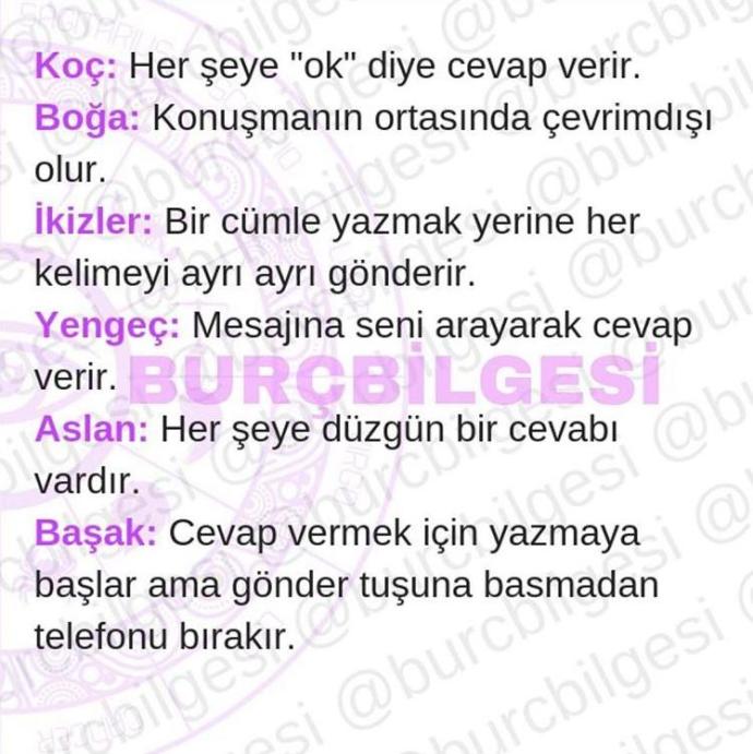 Burçlar nasıl mesajlaşır?