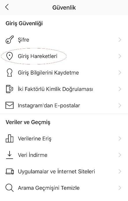 Instagram giriş hareketleri farklı konumlar ve farklı cihazlar gösteriyor acil yardım eder misiniz?