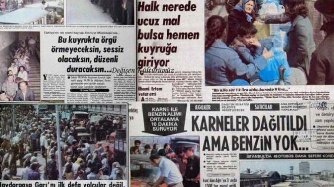 Kimler o, Benzin, gaz, yag, çay, ekmek almak için kuyruklar devrini gördüler?