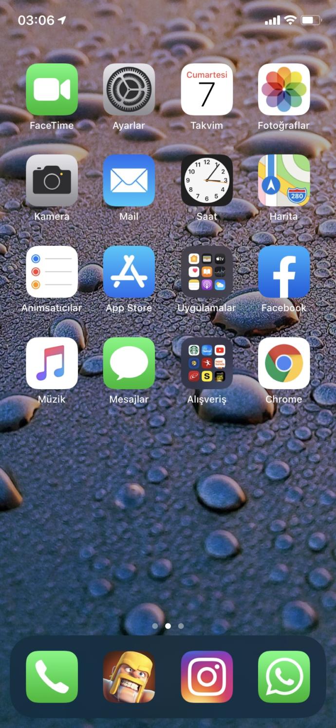 Telefonunuzun ekran ve ana ekran resimleri ne?