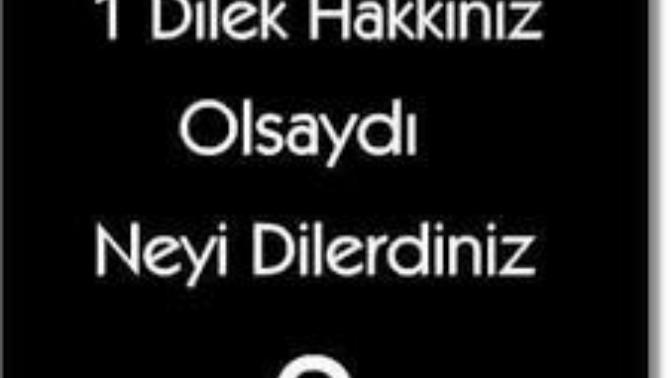 Bir Dilek Hakın Olsa Ne Dilerdin?