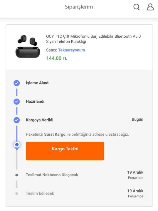 Hepsiburada sipariş ile ilgili?