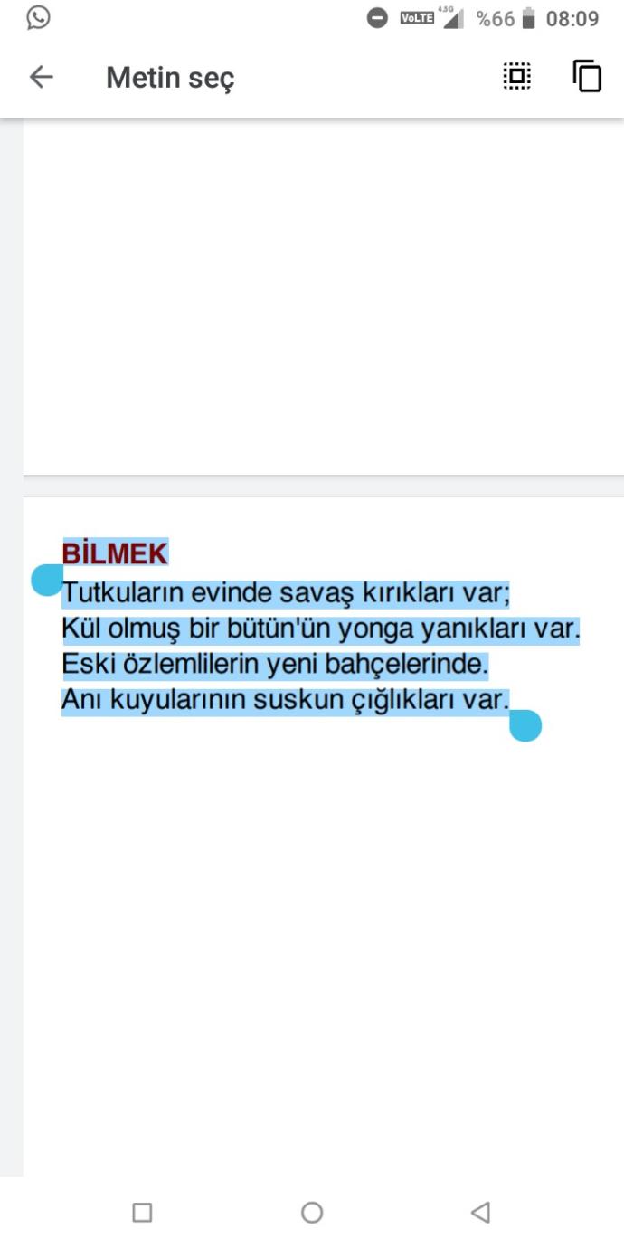 Okuduğunuz kitaplar arasında, sizi etkisi altına alan bir cümle paylaşır mısınız?