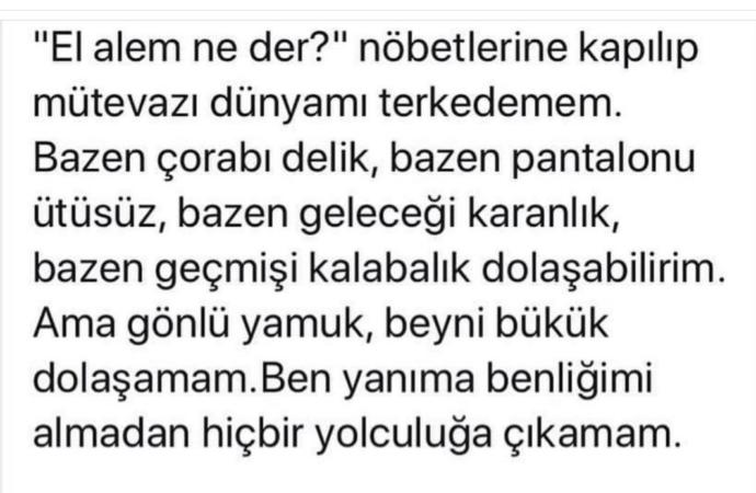 Örnek verir misiniz? Elalem ne der?