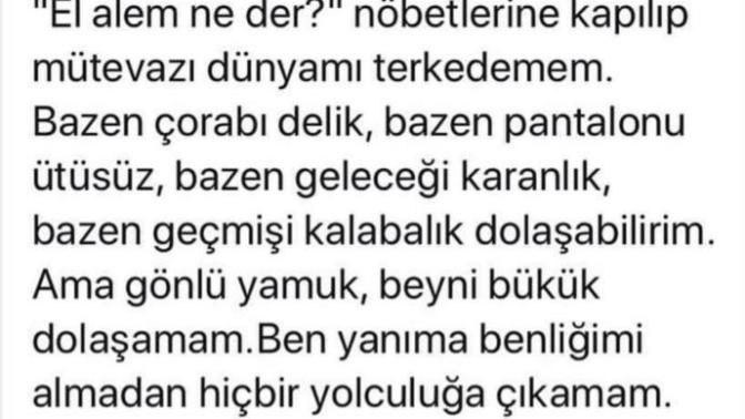 Örnek verir misiniz? Elalem ne der?