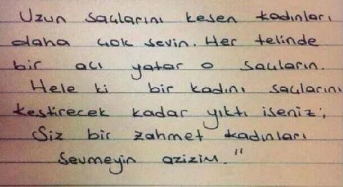 Üzülünce saçlarını kesen kadınlar hakkında ne düşünüyorsunuz?