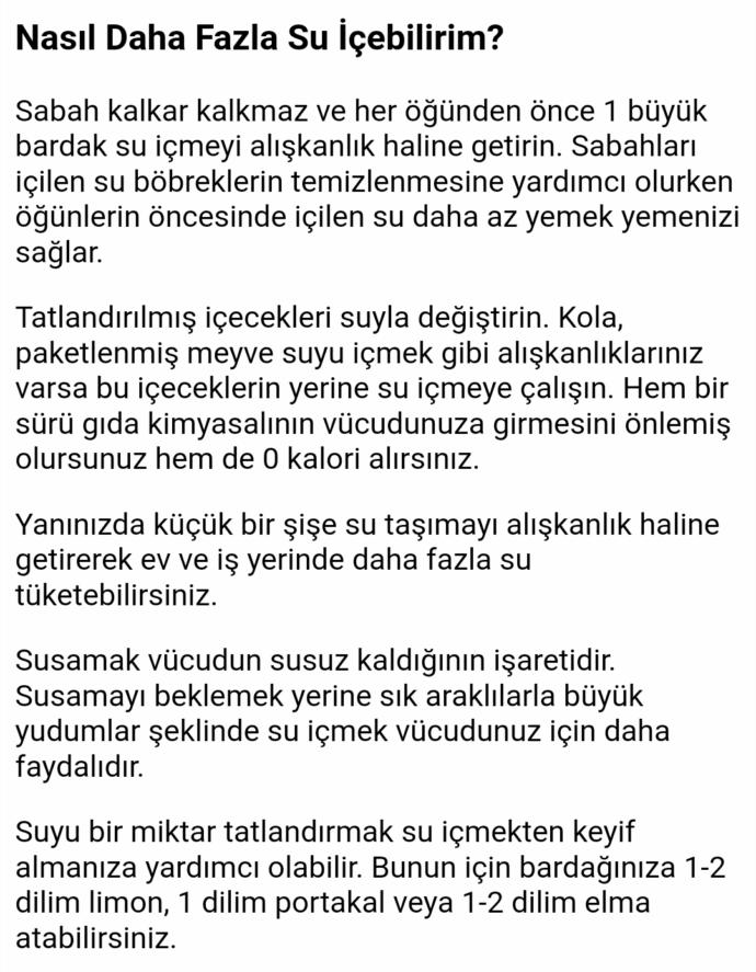 Su içmek zayıflatır mı?