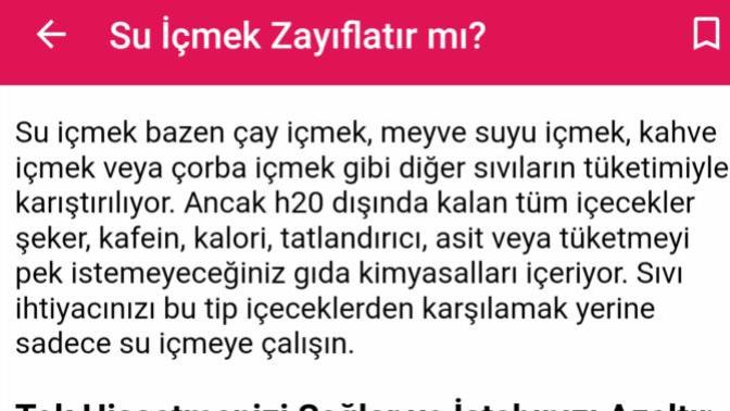 Su içmek zayıflatır mı?