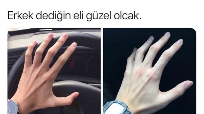 Erkek eli dediğin parmakları ince ve güzel mi olmalıdır?