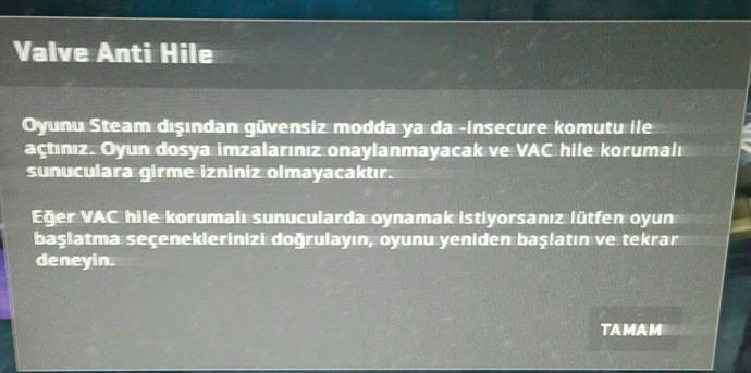 Csgo VAC nasıl aktif hale gelecek?