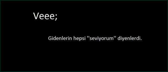 Gidenler neden seni seviyorum derler?