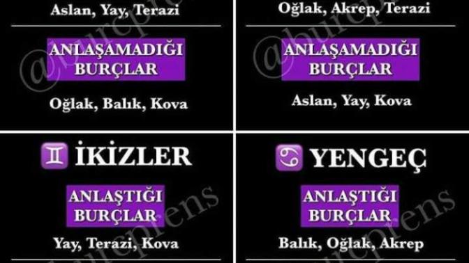 Burçların anlaşıp anlaşamadığı burçlar kimler bilmek ister misiniz?