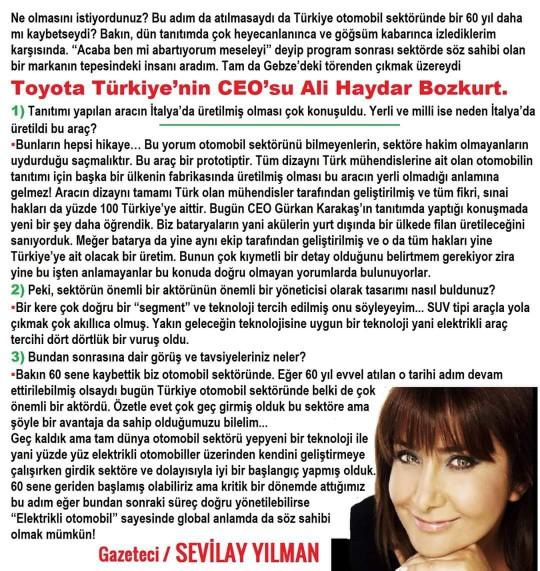 Yerli otomobilimiz de kopya çıktı. Şaşırdık mı?