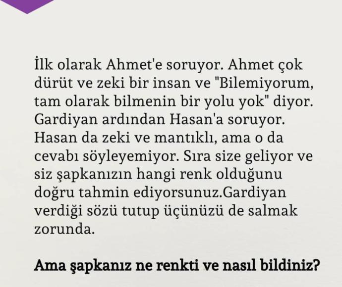 🍒 Düşündüren harika bir mantık sorusu herkesi bekiyorum 🍒?