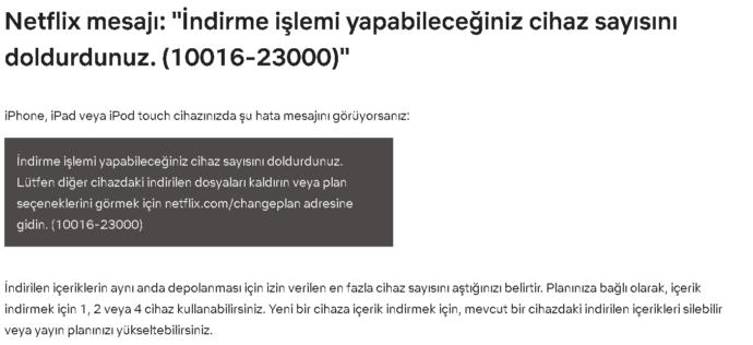Netflix de aldığım bu hatayı nasıl giderebilirim?
