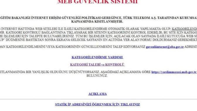 Meb erişim engekkini nasıl kaldırırım?