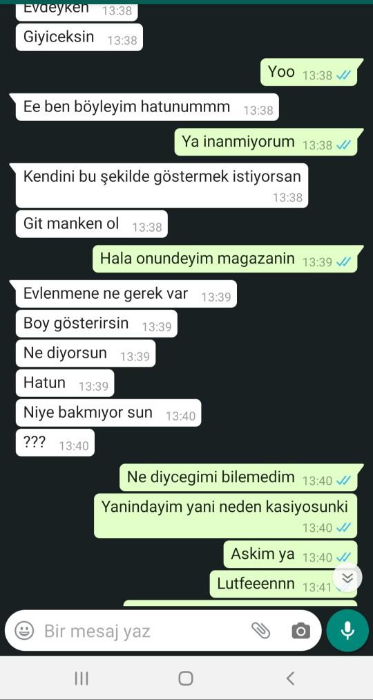 Erkek arkadaşımın bu etek hakkında söylediği şeyler normal mi?