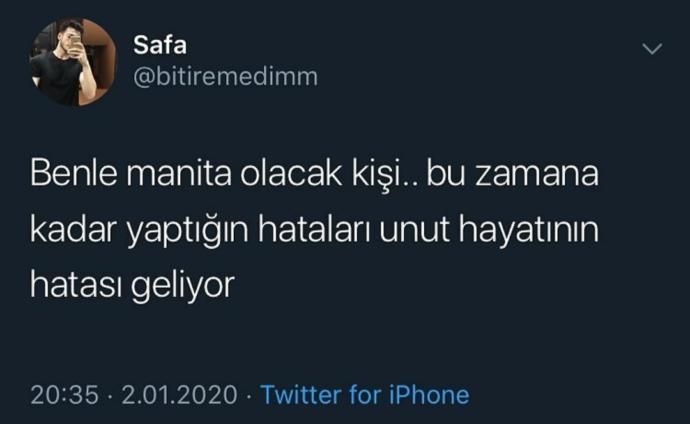 Seninle sevgili olacak kişi için hata mısın, sefa mı?
