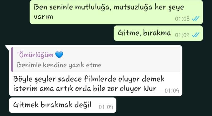 Benimle kendine yazık etme diyen sevgili ne demek ister?
