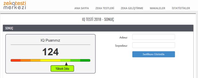 IQ testi yaptırdım sonuç iyi mi?