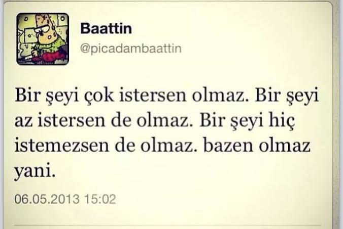Olmuyor, olmayınca olmuyor diyenlerden misiniz, olmayan şey ne tam olarak?