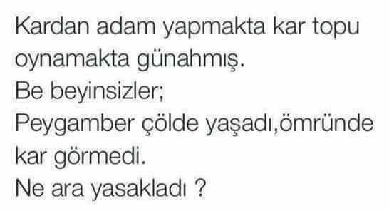 Kardan adam yapmak ve kartopu oynamak günah mı?