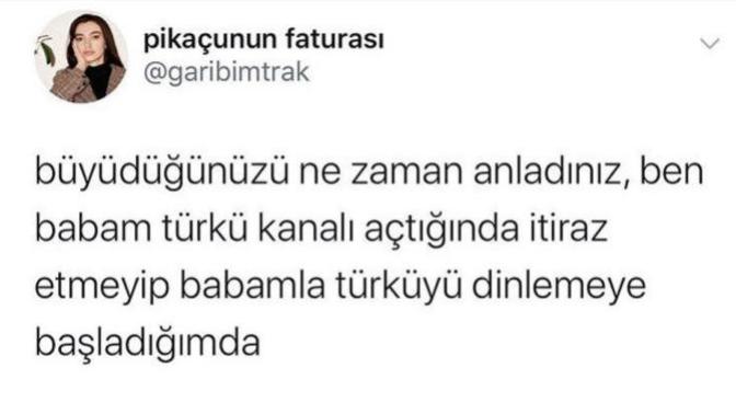 Büyüdüğünüzü ne zaman anladınız?