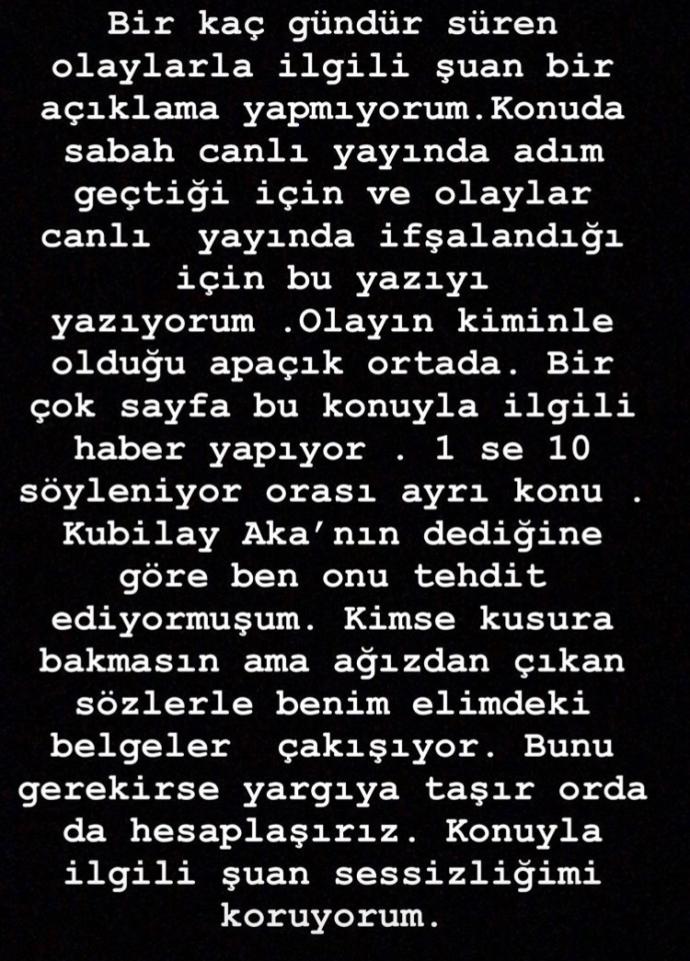 Kubilay Aka’nın ifşacı mavişini nasıl buldun kscan?