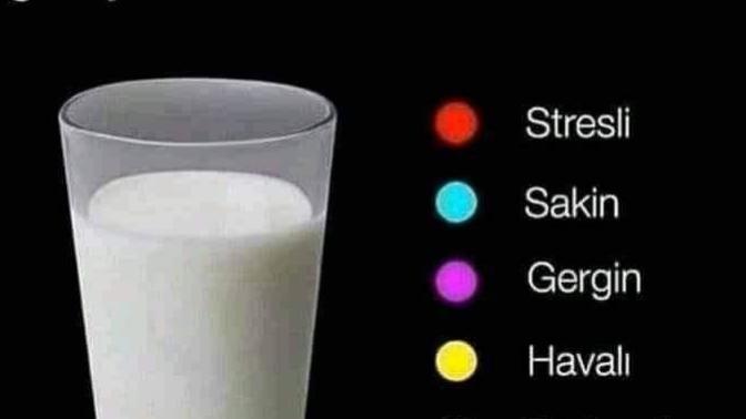 Aşağıda gördüğün sıvının rengi modunu belirliyor Hangi rengi görüyorsun?