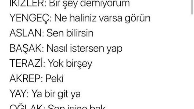 Senin trip cümlen hangisi?