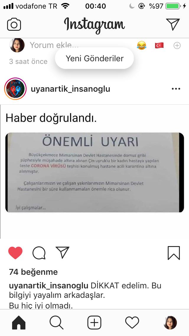 Büyükçekmece Mimar Sinan Hastanesinde CORONA virüsüne rastlanmış. Gerekli önlemlerinizi aldınız mı?