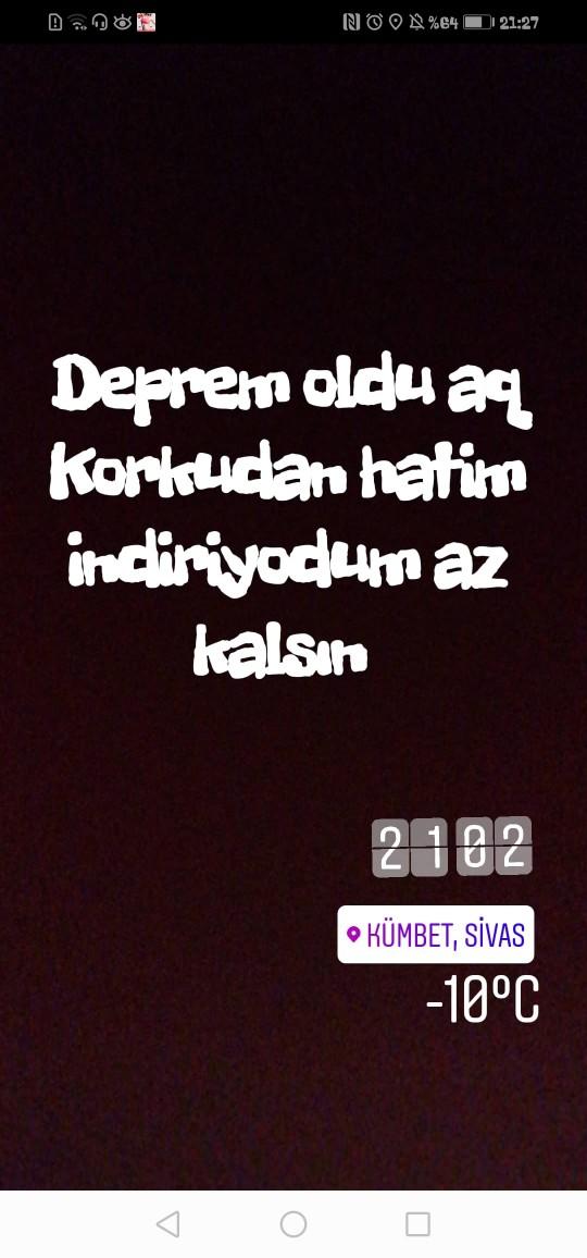 Depremi hissettinmi?