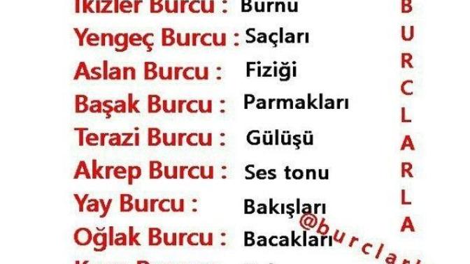 Kadın burçların en çekici yerleri neresi?