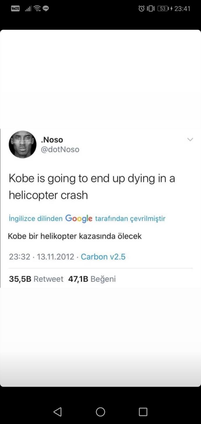 Efsane basketbolcu Kobe Bryant helikopter kazasında hayatını kaybetti! Kendisi hakkında ne düşünüyorsunuz?