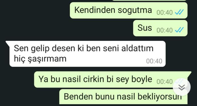 Eşim aldatilmayi hak etmiyor mu?