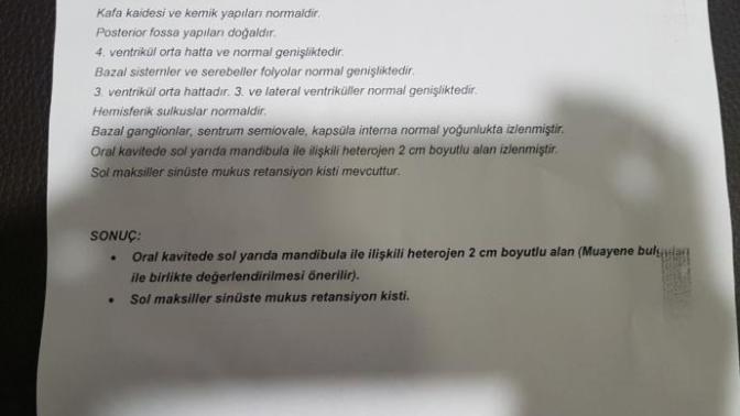 Emar raporu okuyabilir misiniz?